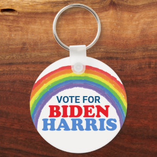 Stem voor Biden Harris Rainbow Election Sleutelhanger