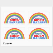 Stem voor Biden Harris Rainbow LGBTQ Verkiezing Rechthoekige Sticker (Vel)