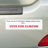 stem voor Bumpersticker clinton (Op auto)
