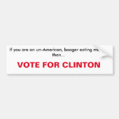 stem voor Bumpersticker clinton (Voorkant)