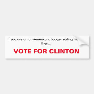 stem voor Bumpersticker clinton