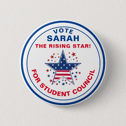 Stem voor Class President: Rising Star Ronde Button 5,7 Cm (Voorkant)
