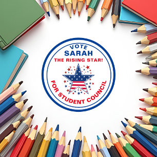 Stem voor Class President: Rising Star Ronde Sticker
