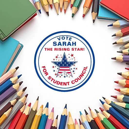 Stem voor Class President: Rising Star Ronde Sticker