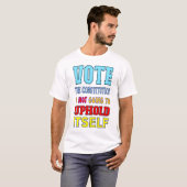 Stem voor de Grondwet De Stembus T-shirt (Voorkant volledig)
