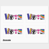 Stem voor de mensenrechten rechthoekige sticker (Vel)