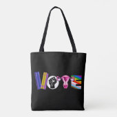 Stem voor de mensenrechten tote bag (Achterkant)