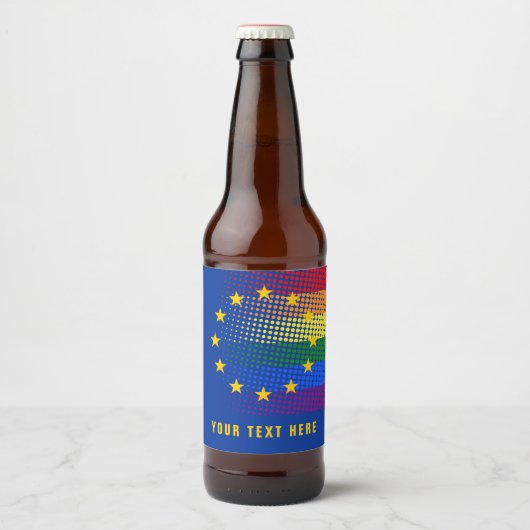 stem voor de regenboog tijdens de europese verkiez bier etiket (Voorkant)