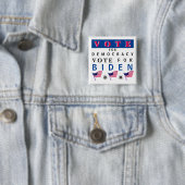 Stem voor Democracy Biden Button (In situ)