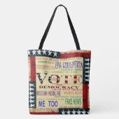 Stem voor Democratie Canvas tas (Achterkant)