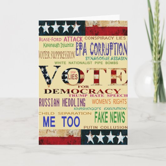 Stem voor Democratie Kaart (Voorkant)