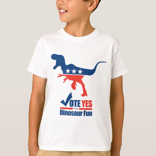 Stem voor dinosaurusplezier t-shirt (Voorkant)