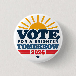 Stem voor een helderdere toekomst verkiezingen 202 ronde button 3,2 cm