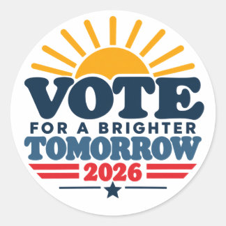 Stem voor een helderdere toekomst verkiezingen 202 ronde sticker
