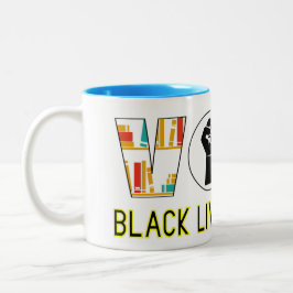 "STEM voor gelijkheid, vrijheid en rechtvaardighei Tweekleurige Koffiemok