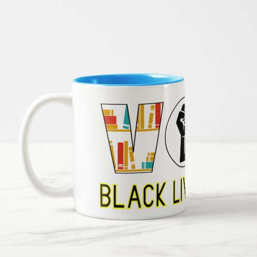 "STEM voor gelijkheid, vrijheid en rechtvaardighei Tweekleurige Koffiemok (Links)