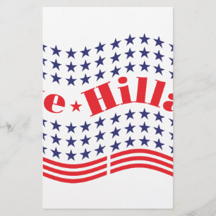 stem voor hillary briefpapier