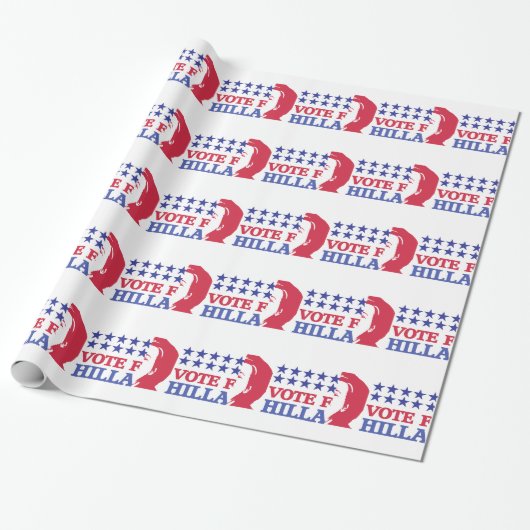 stem voor hillary cadeaupapier (Uitgerold)