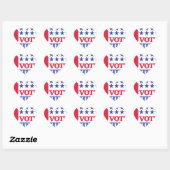 stem voor hillary hart sticker (Vel)