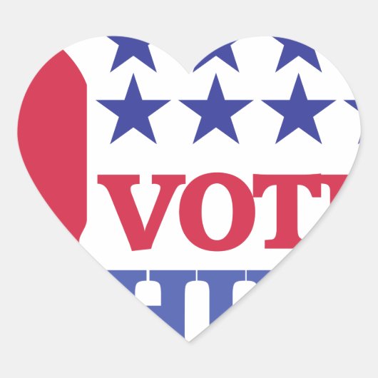 stem voor hillary hart sticker (Voorkant)
