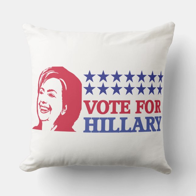 stem voor hillary kussen (Voorkant)