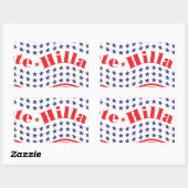 stem voor hillary rechthoekige sticker (Vel)