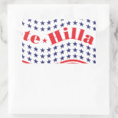 stem voor hillary rechthoekige sticker (Tas)