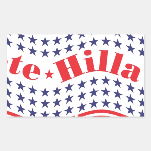 stem voor hillary rechthoekige sticker (Voorkant)