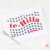 stem voor hillary rechthoekige sticker (Envelop)