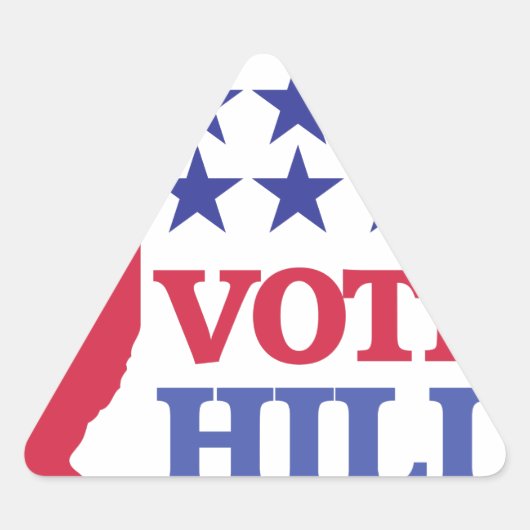 stem voor hillary sticker (Voorkant)