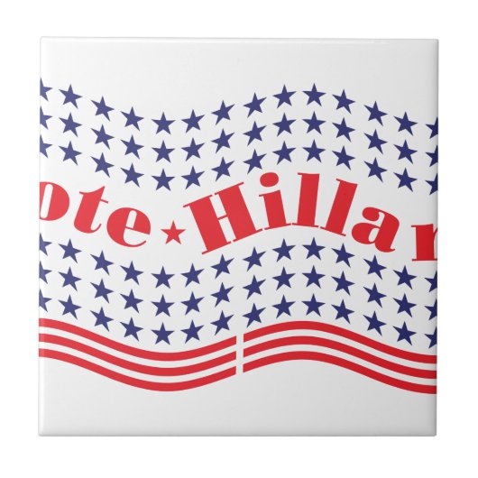 stem voor hillary tegeltje (Voorkant)