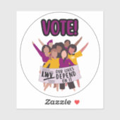 Stem voor kinderen! 4-inch vinylsticker sticker (Vel)