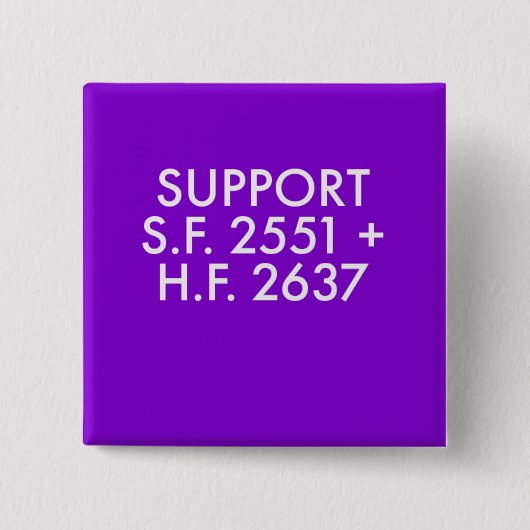 Stem voor kunst! vierkante button 5,1 cm (Voorkant)