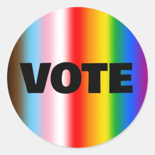 Stem voor LGBTQ+ rechten Ronde Sticker