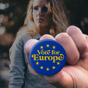 Stem voor onze toekomstige Europa-verkiezingen 202 Ronde Button 5,7 Cm