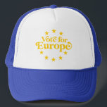 Stem voor onze toekomstige Europese verkiezingen D Trucker Pet<br><div class="desc">Stem voor ons toekomstige Europa Verkiezingen Democratie Trucker Hoed</div>