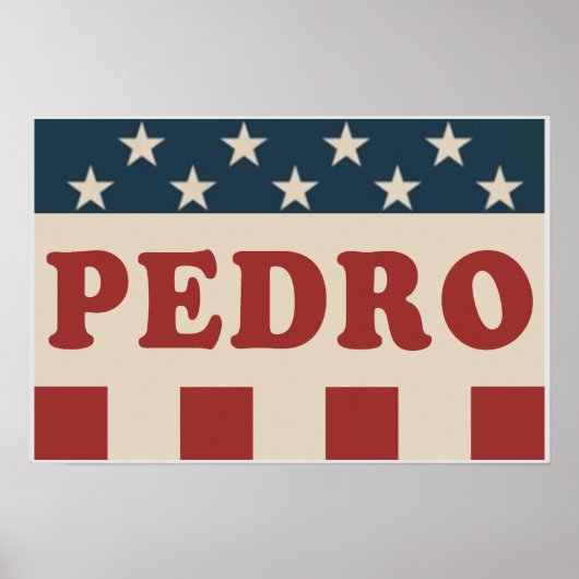 Stem voor Pedro Classic  Retro Campaign Poster (Voorkant)