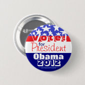 Stem! Voor President Obama 2012 Ronde Button 5,7 Cm (Voorkant /achterkant)