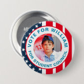 Stem voor President: Studentenraad Ronde Button 7,6 Cm (Voorkant /achterkant)