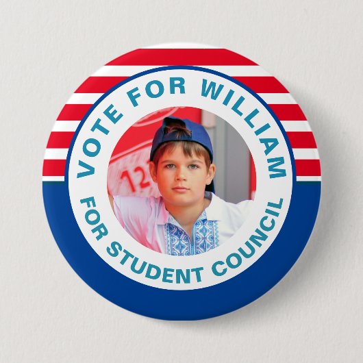 Stem voor President: Studentenraad Ronde Button 7,6 Cm (Voorkant)