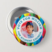 Stem voor President: Studentenraad Ronde Button 7,6 Cm (Voorkant /achterkant)