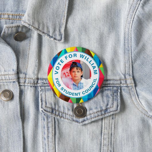 Stem voor President: Studentenraad Ronde Button 7,6 Cm (In situ)