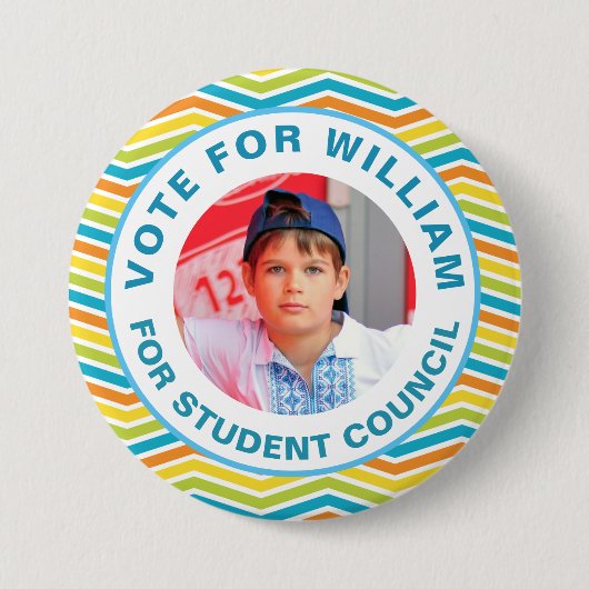 Stem voor President: Studentenraad Ronde Button 7,6 Cm (Voorkant)