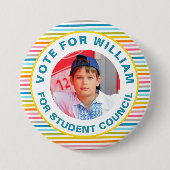 Stem voor President: Studentenraad Ronde Button 7,6 Cm (Voorkant)