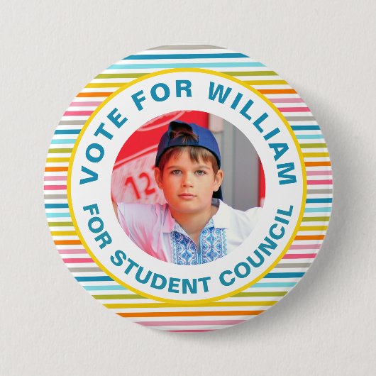 Stem voor President: Studentenraad Ronde Button 7,6 Cm (Voorkant)