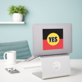 Stem vóór sticker (Laptop op bureau)