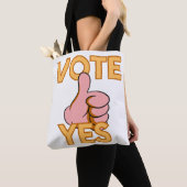 Stem vóór tote bag (Dichtbij)