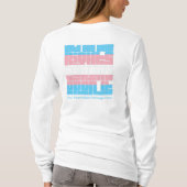 Stem voor Trans Rights met lange mouwen T-shirt (Achterkant)
