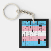 Stem voor Trans Rights Sleutelhanger (voorkant)