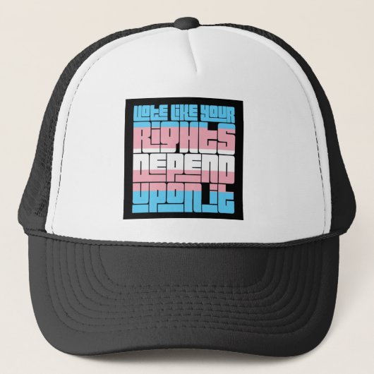 Stem voor Trans Rights Trucker Pet (Voorkant)